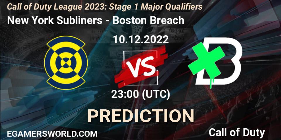 New York Subliners - Boston Breach: Maç tahminleri. 10.12.2022 at 23:00, Call of Duty, Call of Duty League 2023: Stage 1 Major Qualifiers
