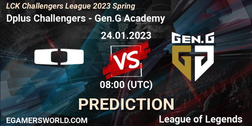 Dplus Challengers - Gen.G Academy: Maç tahminleri. 24.01.2023 at 08:00, LoL, LCK Challengers League 2023 Spring