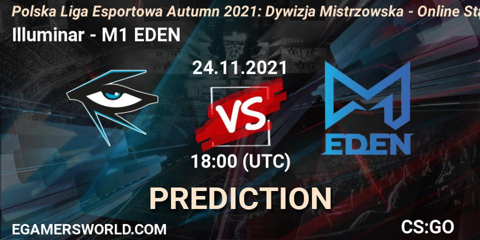 Illuminar - M1 EDEN: Maç tahminleri. 24.11.2021 at 20:40, Counter-Strike (CS2), Polska Liga Esportowa Autumn 2021: Dywizja Mistrzowska - Online Stage