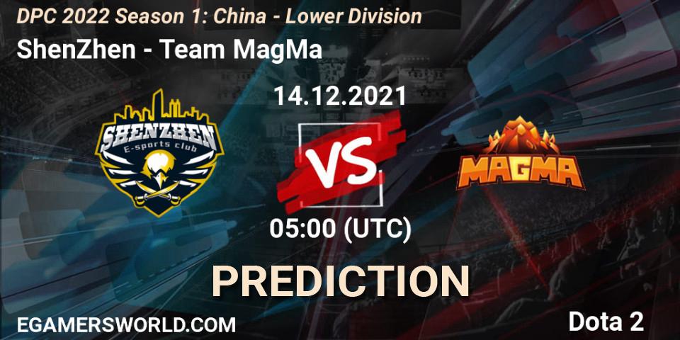 ShenZhen - Team MagMa: Maç tahminleri. 14.12.2021 at 04:56, Dota 2, DPC 2022 Season 1: China - Lower Division