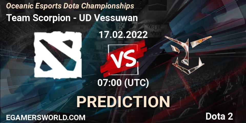 Team Scorpion - UD Vessuwan: Maç tahminleri. 17.02.2022 at 07:16, Dota 2, Oceanic Esports Dota Championships