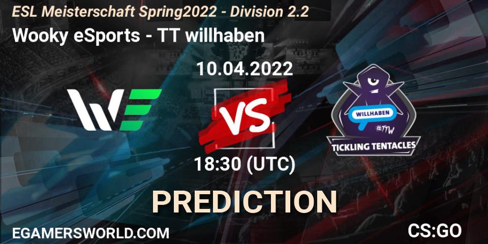 Wooky eSports - TT willhaben: Maç tahminleri. 10.04.2022 at 18:30, Counter-Strike (CS2), ESL Meisterschaft Spring 2022 - Division 2.2