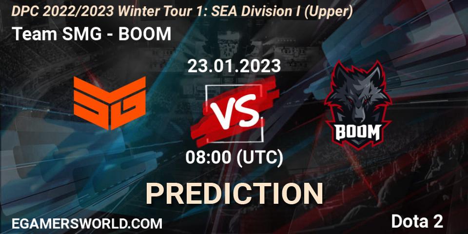 Team SMG - BOOM: Maç tahminleri. 23.01.2023 at 08:00, Dota 2, DPC 2022/2023 Winter Tour 1: SEA Division I (Upper)