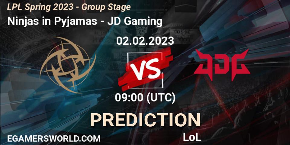 Ninjas in Pyjamas - JD Gaming: Maç tahminleri. 02.02.23, LoL, LPL Spring 2023 - Group Stage