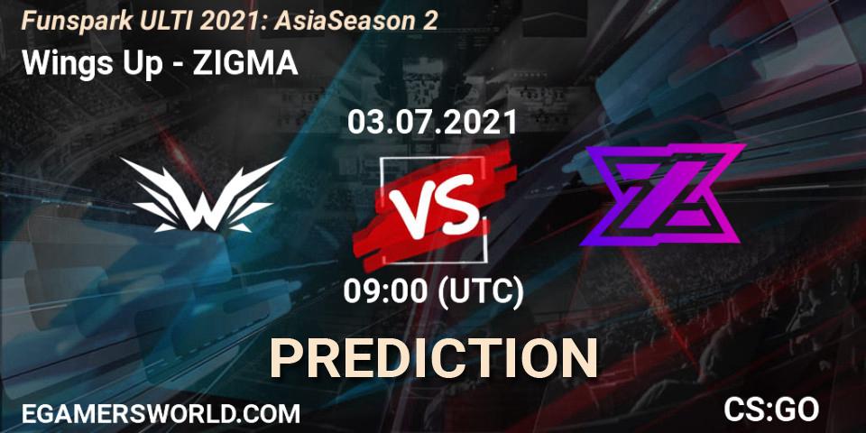 Wings Up - ZIGMA: Maç tahminleri. 03.07.2021 at 09:00, Counter-Strike (CS2), Funspark ULTI 2021: Asia Season 2