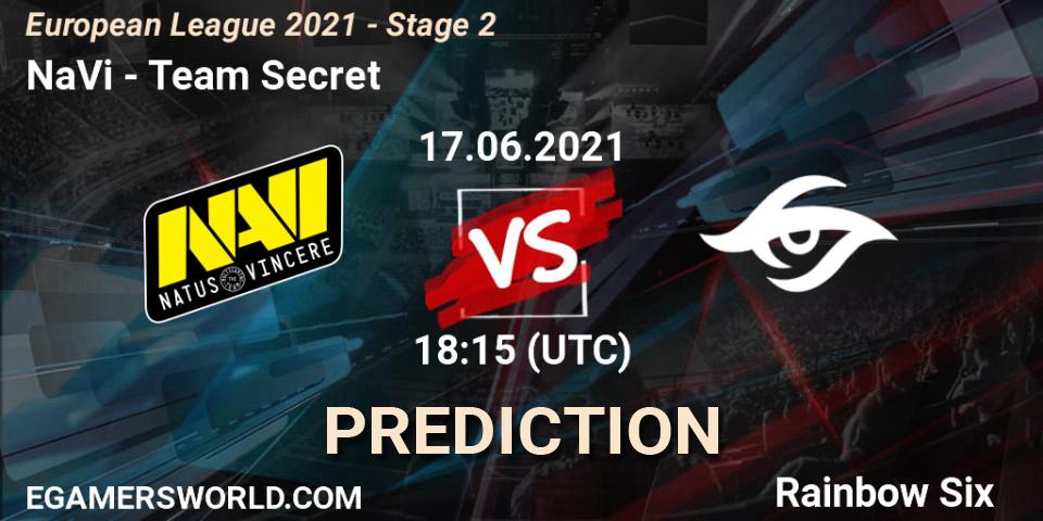 NaVi - Team Secret: Maç tahminleri. 17.06.2021 at 17:15, Rainbow Six, European League 2021 - Stage 2
