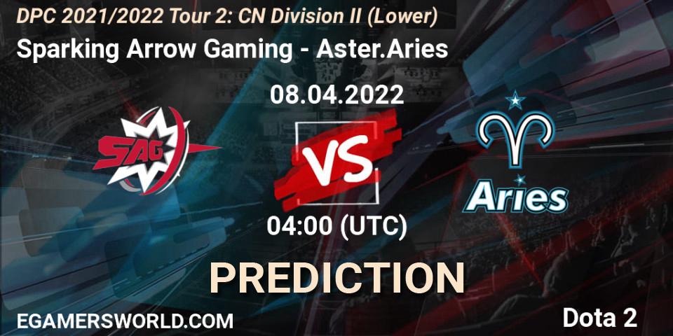 Sparking Arrow Gaming - Aster.Aries: Maç tahminleri. 20.04.22, Dota 2, DPC 2021/2022 Tour 2: CN Division II (Lower)