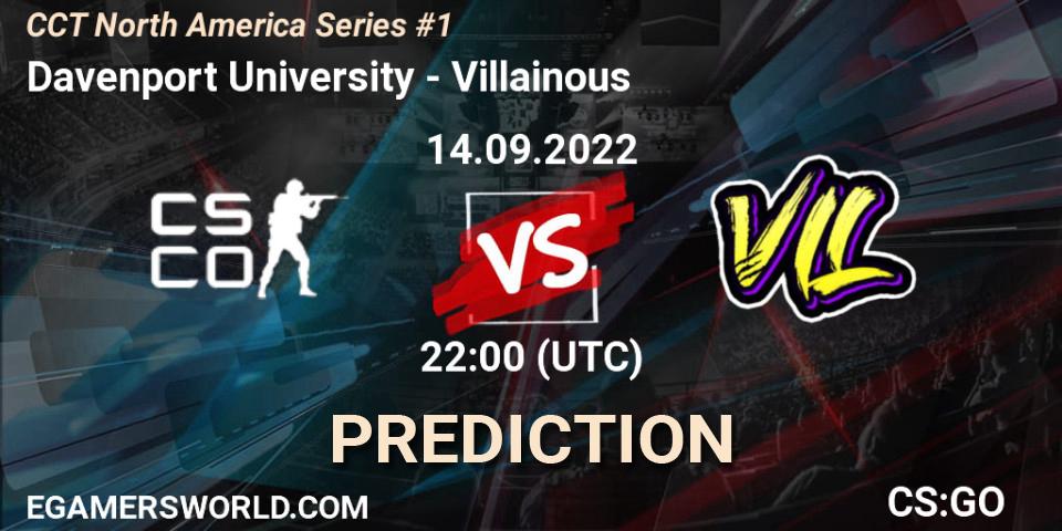 Davenport University - Villainous: Maç tahminleri. 14.09.2022 at 22:00, Counter-Strike (CS2), CCT North America Series #1