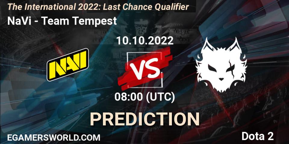 NaVi - Team Tempest: Maç tahminleri. 10.10.22, Dota 2, The International 2022: Last Chance Qualifier