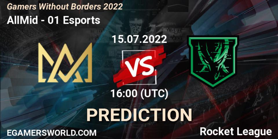 AllMid - 01 Esports: Maç tahminleri. 15.07.2022 at 16:00, Rocket League, Gamers Without Borders 2022