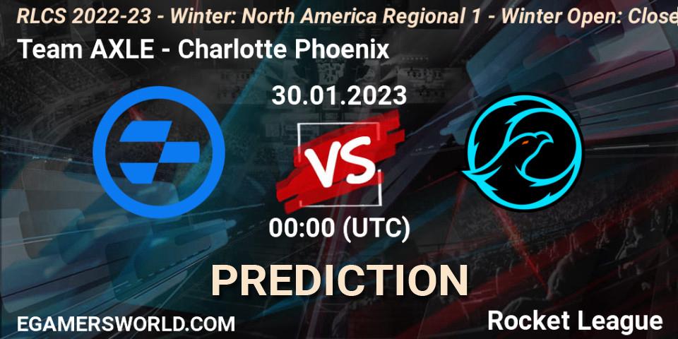 Team AXLE - Charlotte Phoenix: Maç tahminleri. 30.01.23, Rocket League, RLCS 2022-23 - Winter: North America Regional 1 - Winter Open: Closed Qualifier