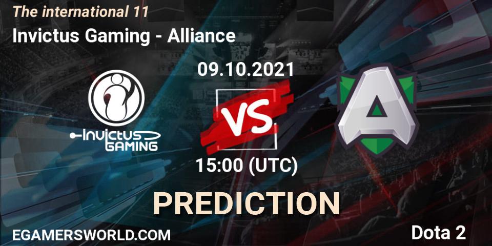 Invictus Gaming - Alliance: Maç tahminleri. 09.10.2021 at 16:53, Dota 2, The Internationa 2021