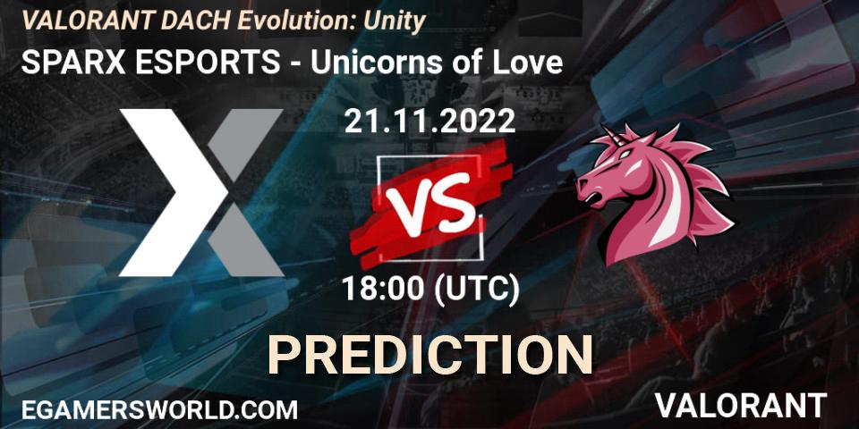 SPARX ESPORTS - Unicorns of Love: Maç tahminleri. 21.11.2022 at 18:00, VALORANT, VALORANT DACH Evolution: Unity