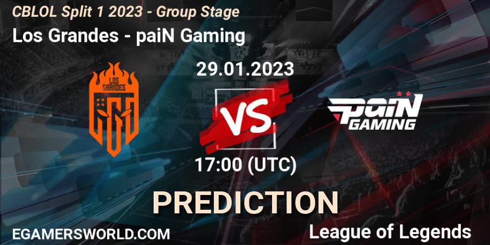 Los Grandes - paiN Gaming: Maç tahminleri. 29.01.23, LoL, CBLOL Split 1 2023 - Group Stage