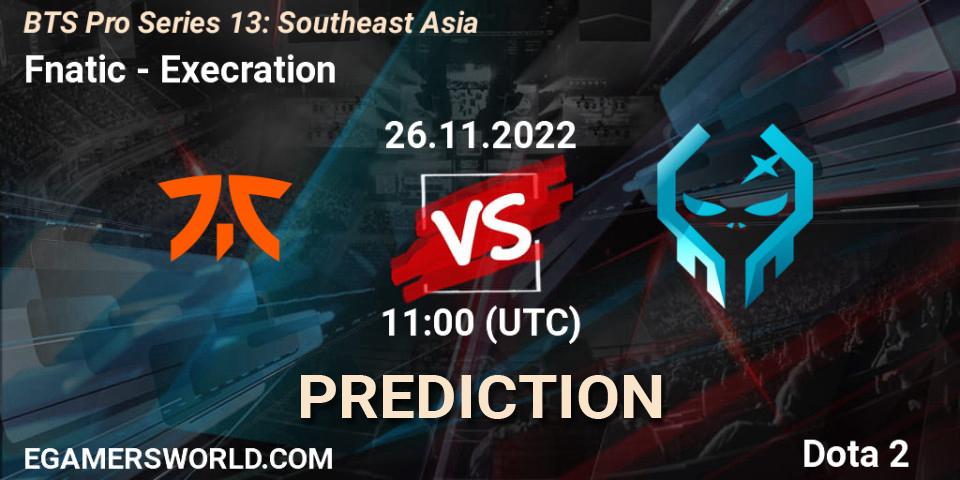 Fnatic - Execration: Maç tahminleri. 26.11.22, Dota 2, BTS Pro Series 13: Southeast Asia