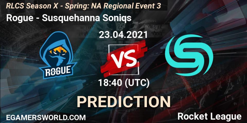 Rogue - Susquehanna Soniqs: Maç tahminleri. 23.04.2021 at 19:00, Rocket League, RLCS Season X - Spring: NA Regional Event 3