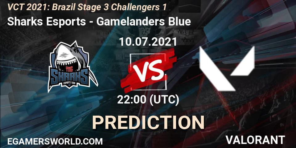 Sharks Esports - Gamelanders Blue: Maç tahminleri. 10.07.2021 at 23:15, VALORANT, VCT 2021: Brazil Stage 3 Challengers 1