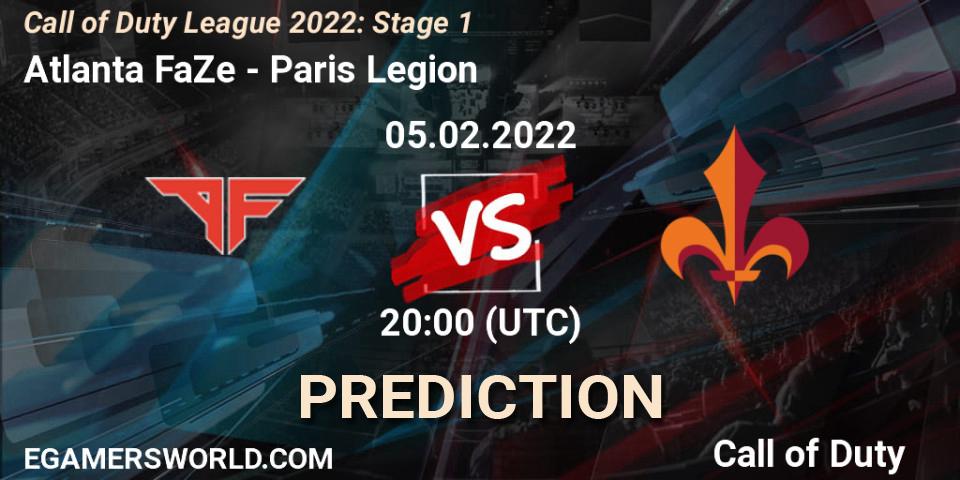 Atlanta FaZe - Paris Legion: Maç tahminleri. 05.02.22, Call of Duty, Call of Duty League 2022: Stage 1