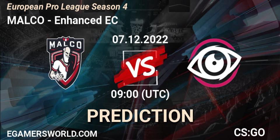 MALCO - Enhanced EC: Maç tahminleri. 07.12.2022 at 09:00, Counter-Strike (CS2), European Pro League Season 4