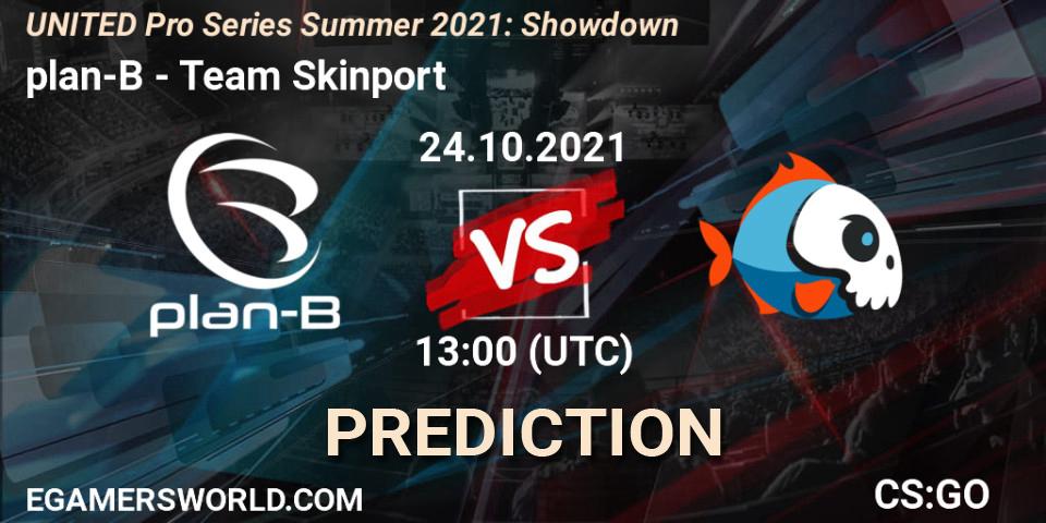 plan-B - Team Skinport: Maç tahminleri. 24.10.2021 at 14:00, Counter-Strike (CS2), UNITED Pro Series Summer 2021: Showdown