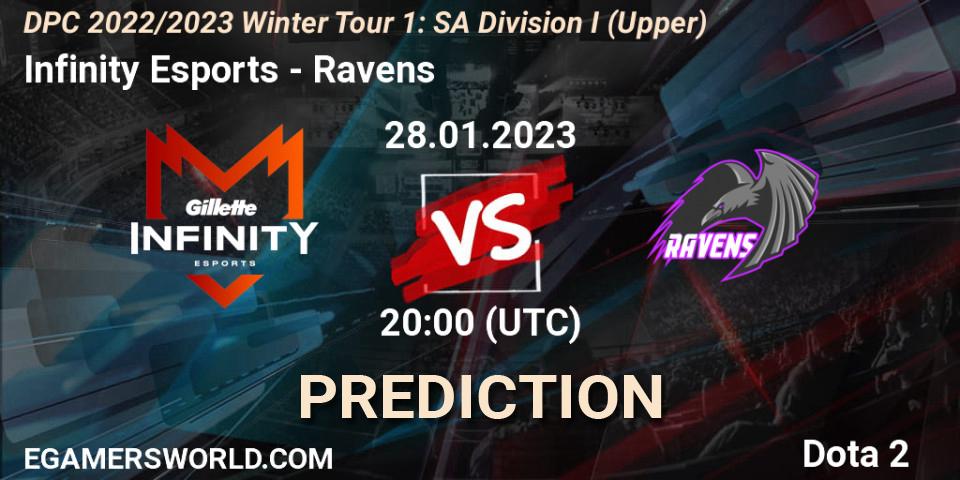 Infinity Esports - Ravens: Maç tahminleri. 28.01.23, Dota 2, DPC 2022/2023 Winter Tour 1: SA Division I (Upper) 