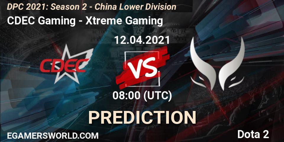 CDEC Gaming - Xtreme Gaming: Maç tahminleri. 12.04.2021 at 07:21, Dota 2, DPC 2021: Season 2 - China Lower Division