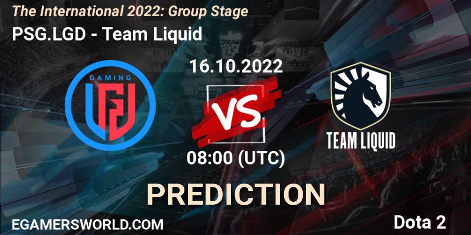PSG.LGD - Team Liquid: Maç tahminleri. 16.10.2022 at 08:54, Dota 2, The International 2022: Group Stage