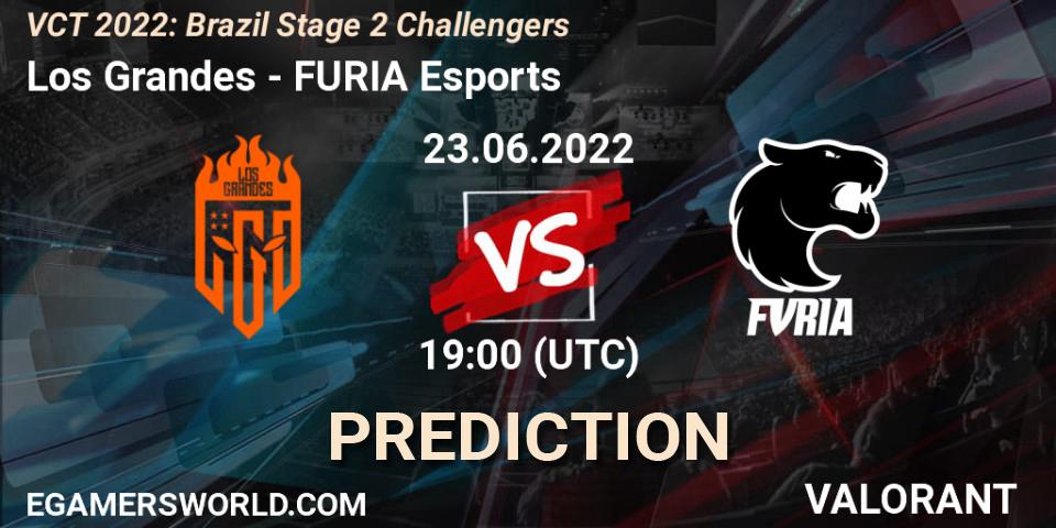 Los Grandes - FURIA Esports: Maç tahminleri. 23.06.2022 at 19:10, VALORANT, VCT 2022: Brazil Stage 2 Challengers