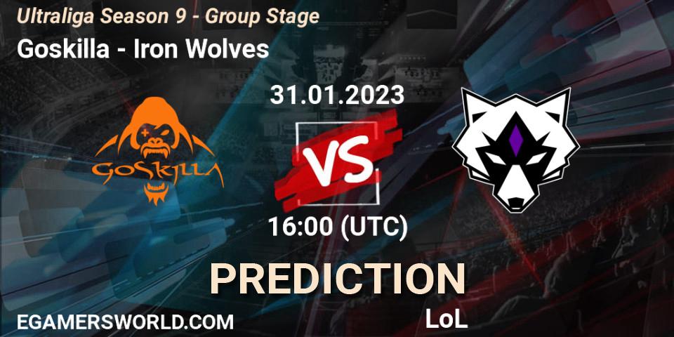 Goskilla - Iron Wolves: Maç tahminleri. 31.01.23, LoL, Ultraliga Season 9 - Group Stage