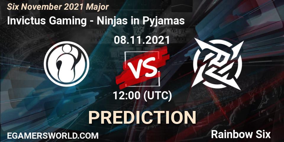 Ninjas in Pyjamas - Invictus Gaming: Maç tahminleri. 09.11.2021 at 19:30, Rainbow Six, Six Sweden Major 2021