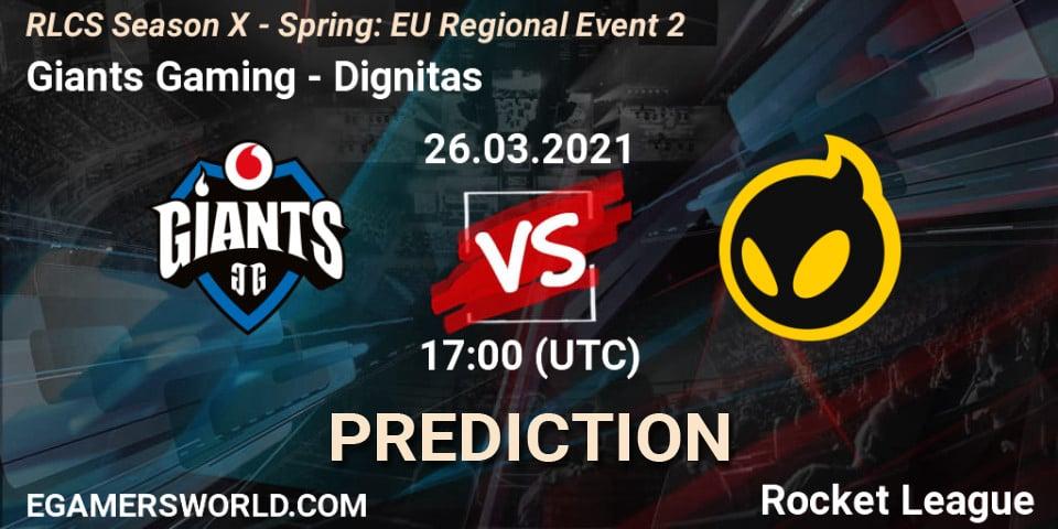 Giants Gaming - Dignitas: Maç tahminleri. 26.03.2021 at 17:00, Rocket League, RLCS Season X - Spring: EU Regional Event 2