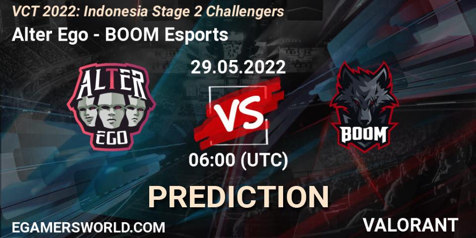 Alter Ego - BOOM Esports: Maç tahminleri. 29.05.2022 at 06:00, VALORANT, VCT 2022: Indonesia Stage 2 Challengers