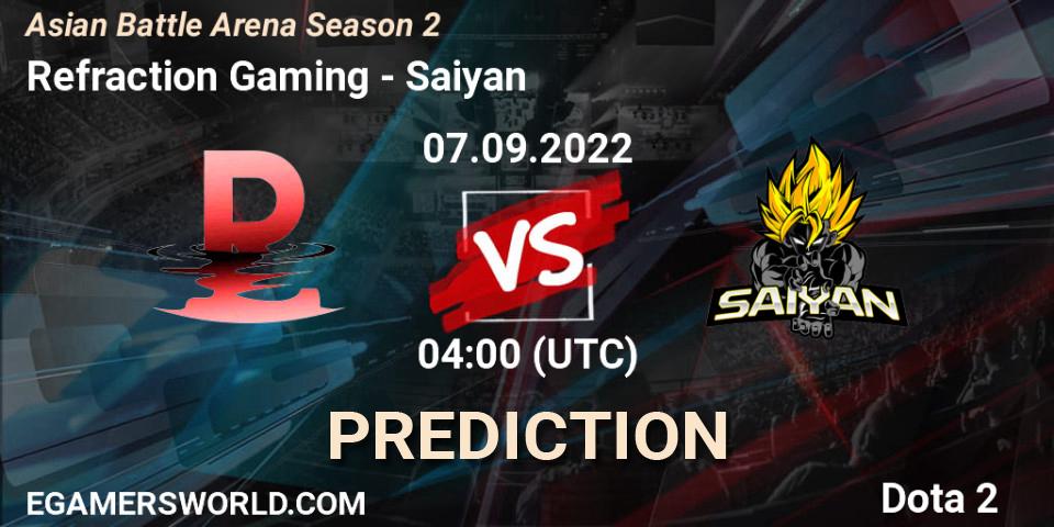 Refraction Gaming - Saiyan: Maç tahminleri. 07.09.2022 at 04:28, Dota 2, Asian Battle Arena Season 2