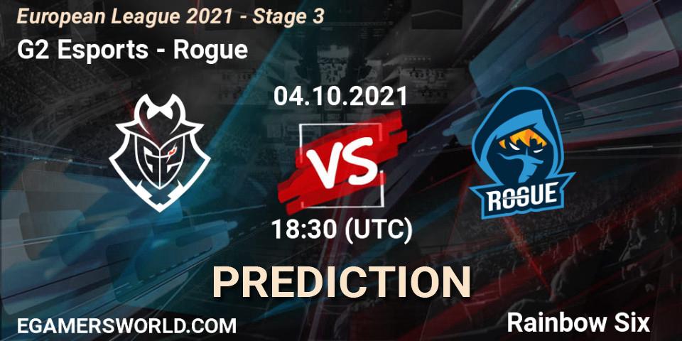 G2 Esports - Rogue: Maç tahminleri. 04.10.2021 at 18:30, Rainbow Six, European League 2021 - Stage 3