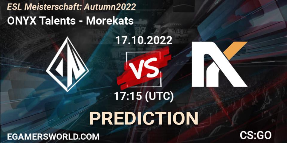 ONYX Talents - Morekats: Maç tahminleri. 17.10.2022 at 17:15, Counter-Strike (CS2), ESL Meisterschaft: Autumn 2022