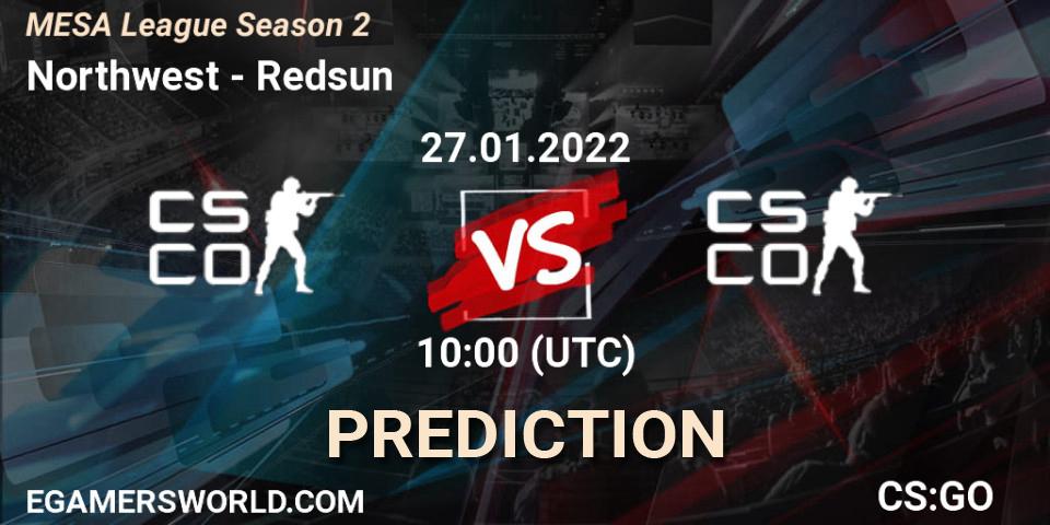 Northwest - Redsun: Maç tahminleri. 27.01.2022 at 10:00, Counter-Strike (CS2), MESA League Season 2