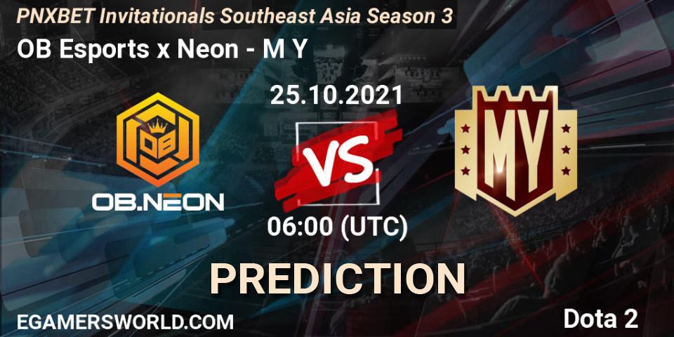 OB Esports x Neon - M Y: Maç tahminleri. 26.10.2021 at 06:10, Dota 2, PNXBET Invitationals Southeast Asia Season 3