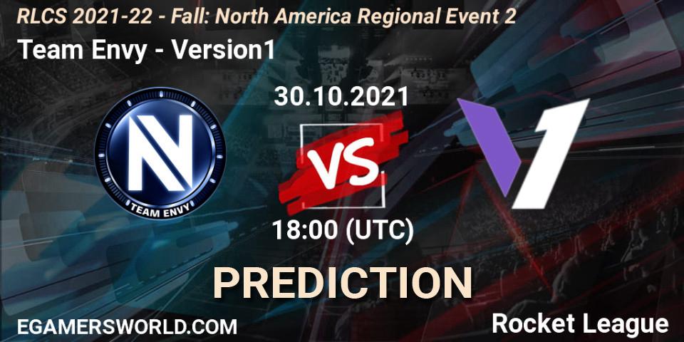 Team Envy - Version1: Maç tahminleri. 30.10.2021 at 18:00, Rocket League, RLCS 2021-22 - Fall: North America Regional Event 2