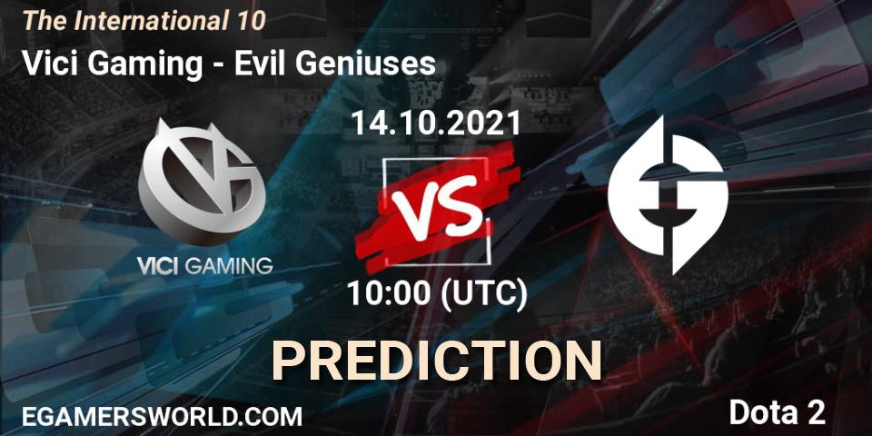 Vici Gaming - Evil Geniuses: Maç tahminleri. 14.10.2021 at 10:39, Dota 2, The Internationa 2021