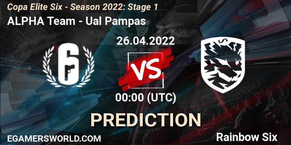 ALPHA Team - Ualá Pampas: Maç tahminleri. 26.04.2022 at 00:00, Rainbow Six, Copa Elite Six - Season 2022: Stage 1