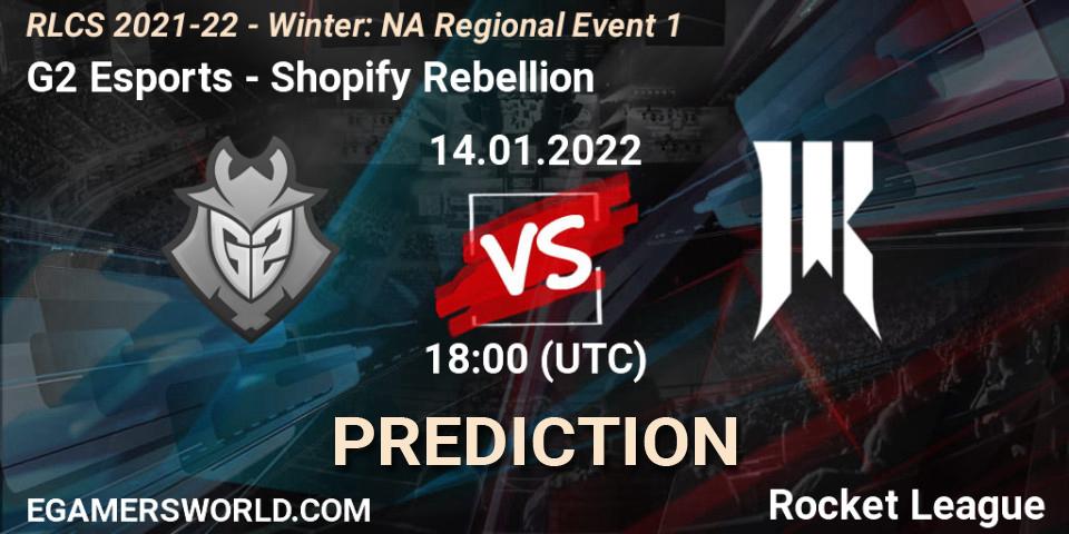 G2 Esports - Shopify Rebellion: Maç tahminleri. 14.01.2022 at 18:00, Rocket League, RLCS 2021-22 - Winter: NA Regional Event 1