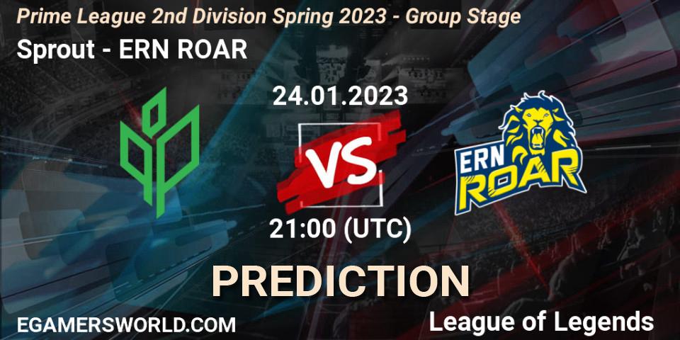 Sprout - ERN ROAR: Maç tahminleri. 24.01.2023 at 21:00, LoL, Prime League 2nd Division Spring 2023 - Group Stage
