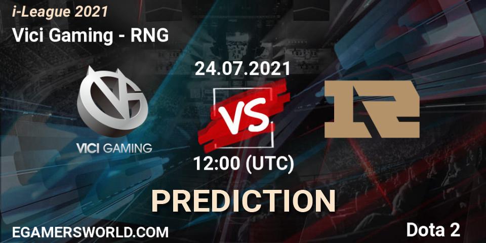 Vici Gaming - RNG: Maç tahminleri. 24.07.2021 at 11:42, Dota 2, i-League 2021 Season 1