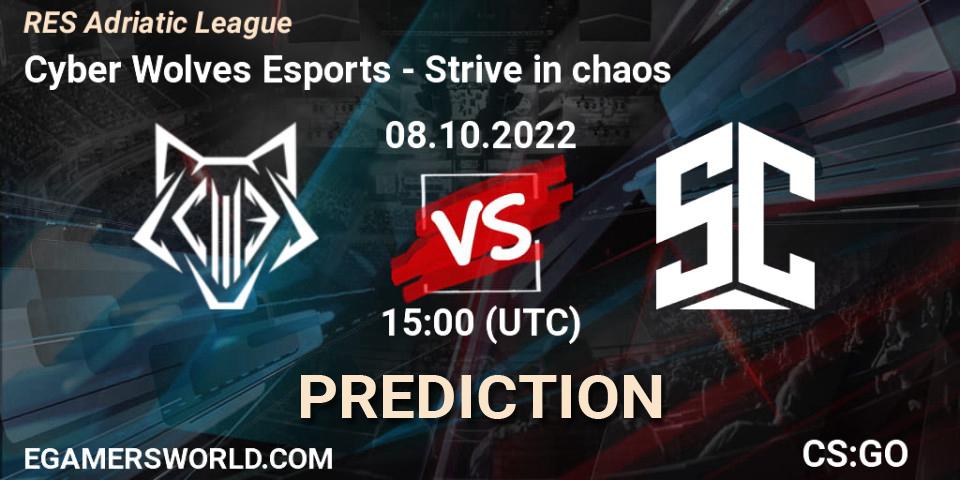 Cyber Wolves Esports - Strive in chaos: Maç tahminleri. 08.10.2022 at 15:00, Counter-Strike (CS2), RES Adriatic League