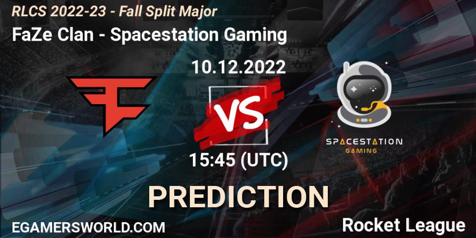 FaZe Clan - Spacestation Gaming: Maç tahminleri. 10.12.2022 at 15:45, Rocket League, RLCS 2022-23 - Fall Split Major