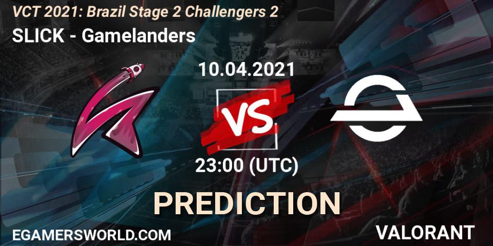 SLICK - Gamelanders: Maç tahminleri. 10.04.2021 at 23:00, VALORANT, VCT 2021: Brazil Stage 2 Challengers 2