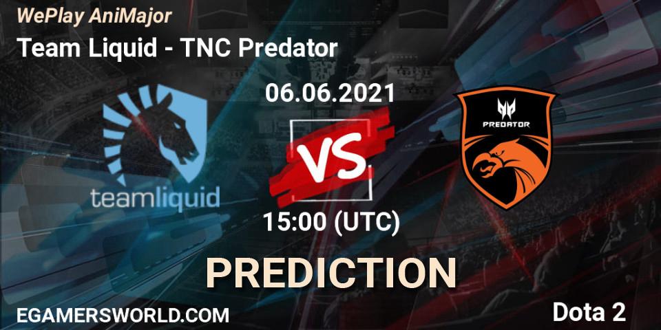 Team Liquid - TNC Predator: Maç tahminleri. 06.06.21, Dota 2, WePlay AniMajor 2021