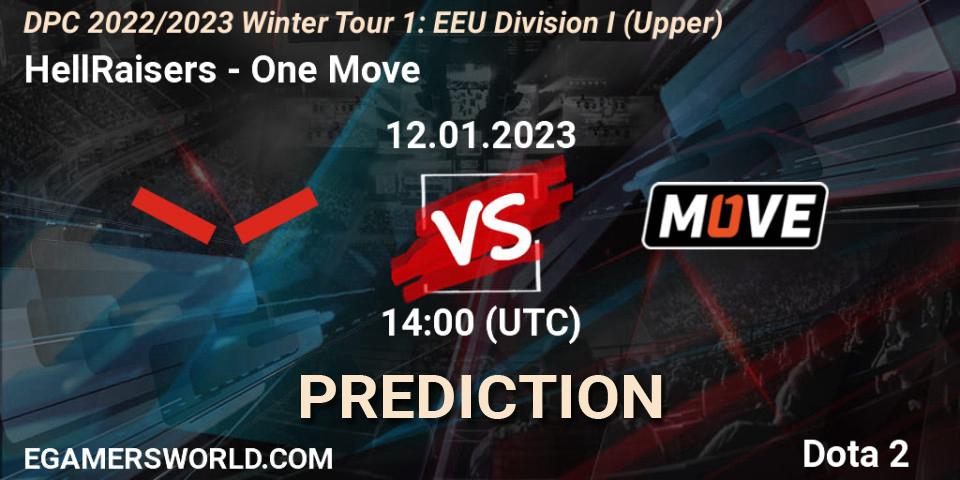 HellRaisers - One Move: Maç tahminleri. 12.01.2023 at 14:05, Dota 2, DPC 2022/2023 Winter Tour 1: EEU Division I (Upper)