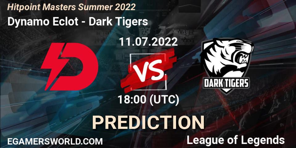 Dynamo Eclot - Dark Tigers: Maç tahminleri. 11.07.2022 at 18:10, LoL, Hitpoint Masters Summer 2022