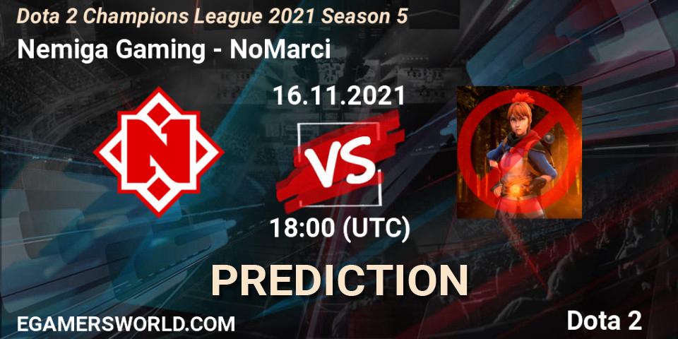 Nemiga Gaming - NoMarci: Maç tahminleri. 16.11.2021 at 18:02, Dota 2, Dota 2 Champions League 2021 Season 5